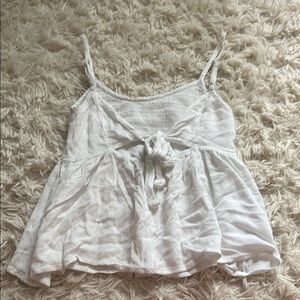 Free People White Sleeveless Women's Top